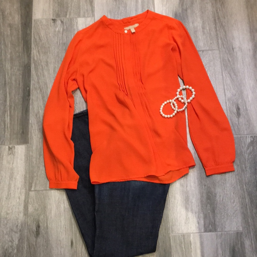 🧡 Banana Republic Dressy Orange Button Down Shirt